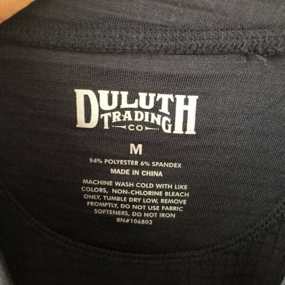Men's Duluth Trading Company Medium Black Base-layer Pullover - Picture 2 of 6